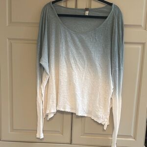 We The Free Ombre Blue and White shirt